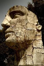 cracked statue